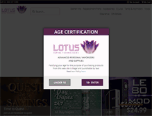 Tablet Screenshot of lotusvaping.com